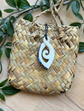 Load image into Gallery viewer, Pikorua and Koru Pendant with Pāua
