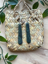 Load image into Gallery viewer, Pounamu (Greenstone) Drop Earrings 6cm
