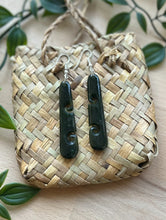 Load image into Gallery viewer, Double Koru Pounamu (Greenstone) Earrings
