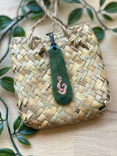 Load image into Gallery viewer, Roimata with Pāua (Drop Greenstone) 6.5cm
