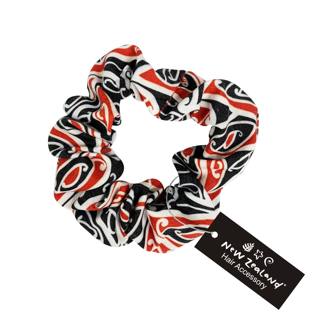 Māori Patterned Hair Scrunchie