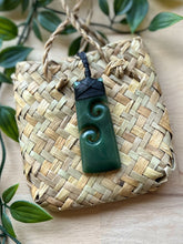 Load image into Gallery viewer, Double Koru Toki Pounamu (Greenstone) 6cm
