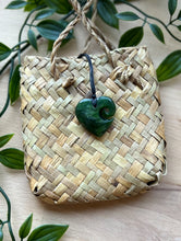 Load image into Gallery viewer, Koru Heart Pounamu (Greenstone) 3cm

