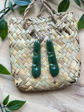Load image into Gallery viewer, Double Koru Pounamu (Greenstone) Earrings
