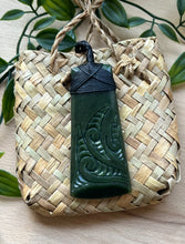 Load image into Gallery viewer, Toki with Koru Pattern Pounamu (Greenstone) 8cm

