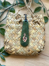 Load image into Gallery viewer, Roimata with Pāua (Drop Greenstone) 6.5cm
