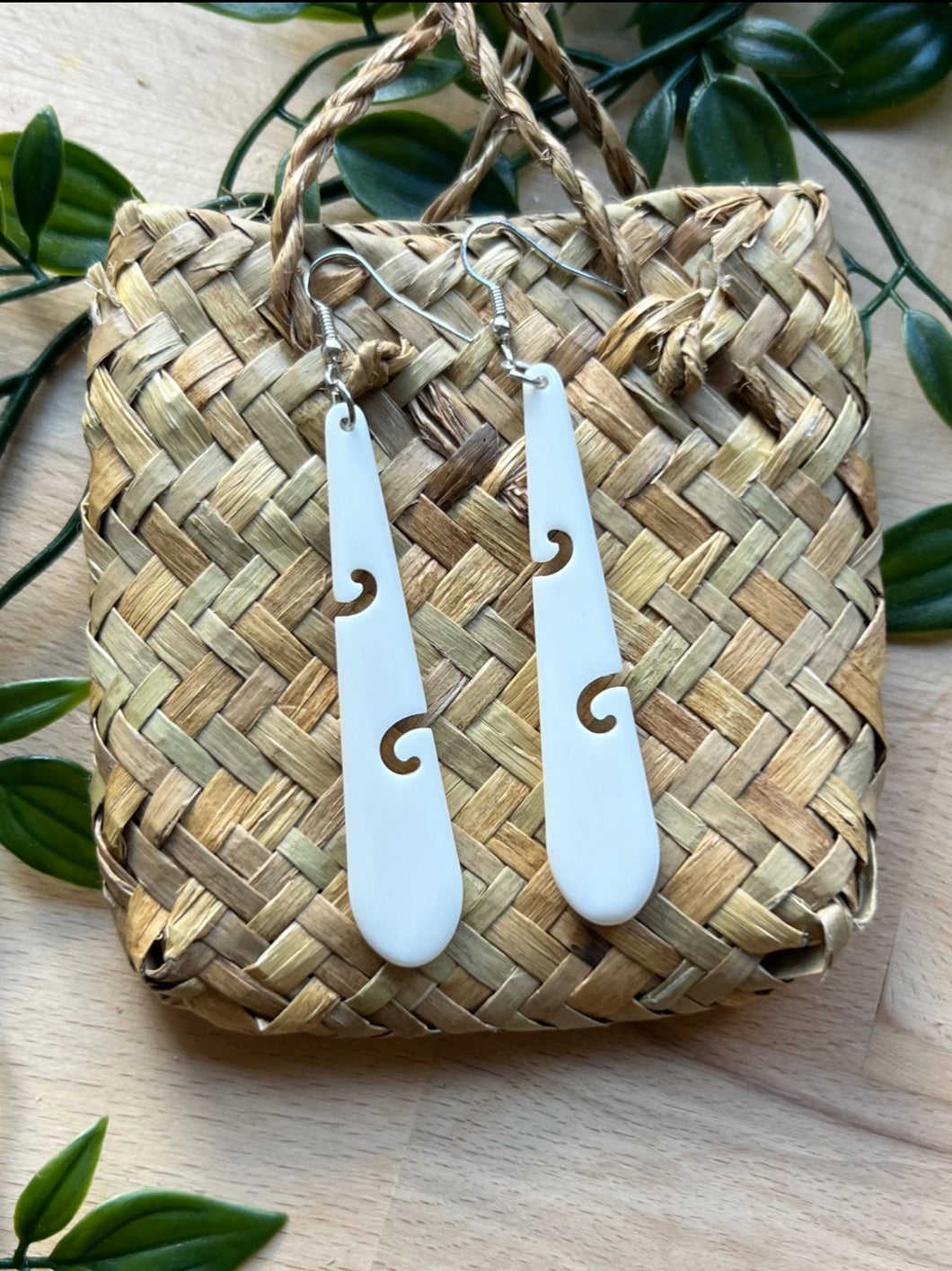 Double Koru Drop Earrings