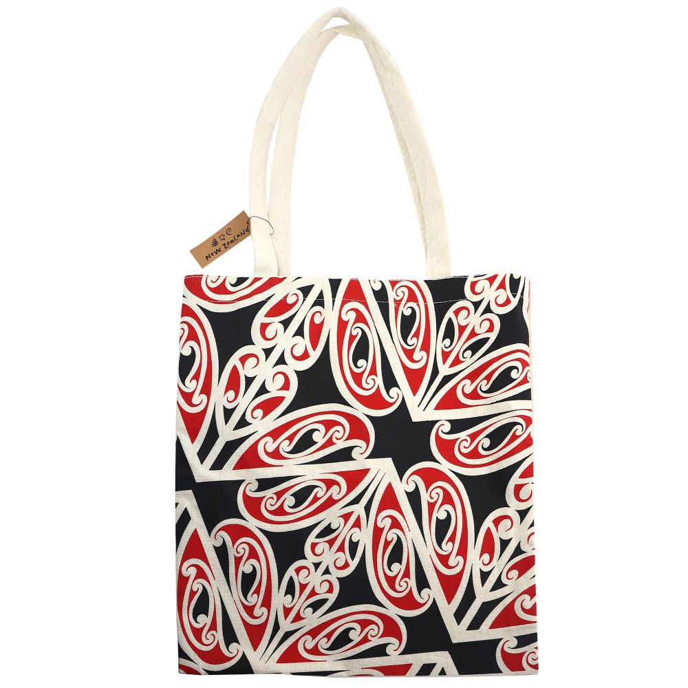 Cotton Tote Bag NZ Māori Design 40cm